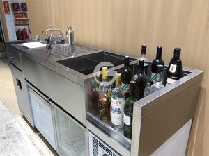 Mostrador de Ensaladas de Acero Inoxidable, Mostrador de Cócteles con Equipamiento para Exhibición - Product Image 6