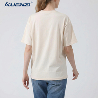 T-shirt pour femme Kuenzi personnalisé avec logo, couleur unie, manches courtes, 100% coton, 300 GSM, avec poche