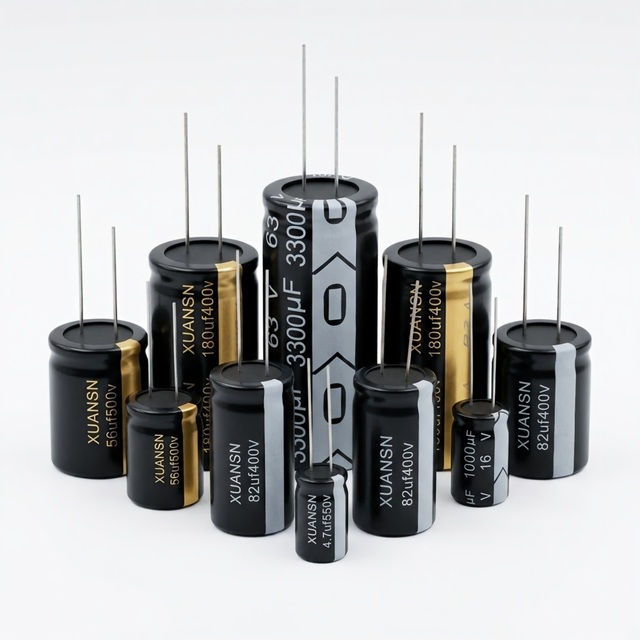 450V 47uF 400V 100uF 200V 220uF 160V 330uF Radial Lead Aluminum Capacitor High Voltage Resistance Long Life 105 Degree Component