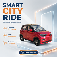 Nouveau modèle 2026 en promotion : Camionnette électrique fermée à 4 roues, moteur à entraînement simple, propulsion arrière, avec porte-bagages métallique arrière et certification CEE