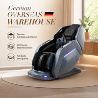 Fauteuil de massage électrique de luxe 4D à gravité zéro pour le corps entier, expédié depuis l'entrepôt allemand