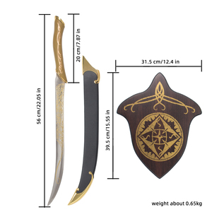 Spade Gemelle dell'Elfo Legolas, Replica del <span class=keywords><strong>Signore</strong></span> <span class=keywords><strong>degli</strong></span> <span class=keywords><strong>Anelli</strong></span>, Set di Lame Curve Non Affilate per Esposizione a Parete, Decorazione, Vendita all'Ingrosso - Product Image 2