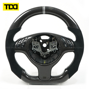 พวงมาลัยหนังกลับอิตาลีแบบกำหนดเอง TDD คาร์บอนไฟเบอร์ สำหรับ BMW E46 M3 M5 E46 E39 X5 E53 Z3 E36 - Product Image 1