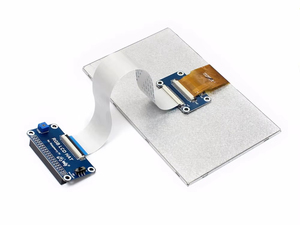 Écran IPS Waveshare 7 pouces 1024x600 pour Raspberry Pi, interface DPI, sans fonction tactile, TFT LCD avec HAT LCD RGB et support LCD K837 - Product Image 2