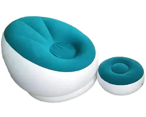 PVC Flocking Inflatable Petals Shape Sofa Living Room Furniture Sofas Inflatable Couch Air Mattress Lazy Chair Home Furniture