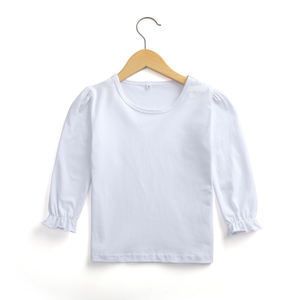 2022 vêtements pour enfants t-shirt de haute qualité <span class=keywords><strong>blouse</strong></span> 95% coton t-shirt oversize pour filles en vrac - Product Image 2