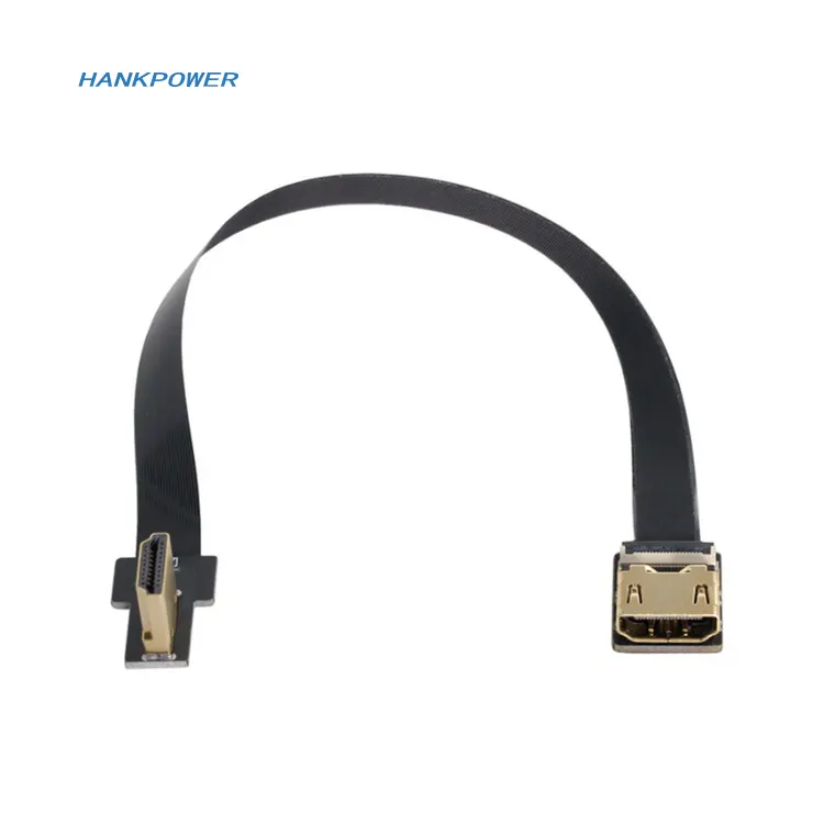 Right Angle 4K HDM FPV FPC Cable HDTV Male To Female FPC Soft Flat Cable