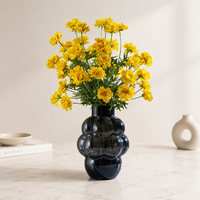 Arrangement de chrysanthèmes artificiels blancs en vase, plante en soie réaliste, décoration de la maison, centre de table, Noël