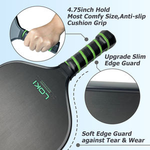 Paleta de Pickleball de fibra de carbono aprobada por LOKI USAPA con juego de <span class=keywords><strong>Padlle</strong></span> de Pickleball con cara de grafito profesional - Product Image 3