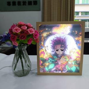 Sáng Tạo Ba Màu Mờ LED Trang Trí Sơn Ánh Sáng Ban Đêm USB Sáng Sơn Cho Phòng Khách Phòng Ngủ Bầu Không Khí Ánh Sáng - Product Image 2