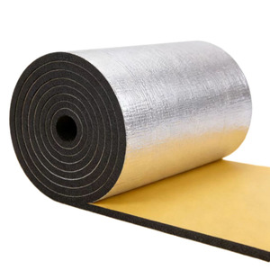 Panneau d'<span class=keywords><strong>isolation</strong></span> en mousse de caoutchouc écologique auto-adhésif avec feuille d'aluminium, thermique et acoustique, pour conduits CVC et usage <span class=keywords><strong>extérieur</strong></span>/entrepôt - Product Image 1