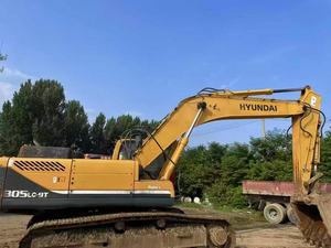 Excavatrice sur chenilles Hyundai 305LC-9T d'occasion de haute qualité, 30 tonnes, avec accessoires : pince, tarière, brise-roche, certifiée CE - Product Image 5