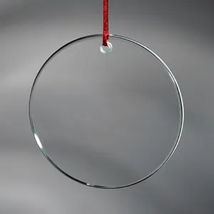 Arbre de noël en verre au Design rond transparent, ornements suspendus, ornement de noël 2023 personnalisé