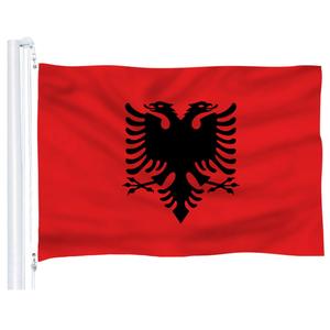 Bandiera della Repubblica d'Albania 3x5 FT in Poliestere Stampato, Nuovo Stock all'Ingrosso - Product Image 1