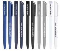 Stylo bille publicitaire en plastique pas cher avec logo personnalisé, stylo cadeau, encre noire macaron, impression UV, pointe 1,0 mm