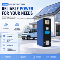 Baterai Surya LTO 6000+ Siklus 3.2V 104Ah Baterai LiFePO4 Prismatik Grade untuk Panel Surya dengan Baterai dan Inverter