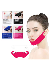 Sangle de réduction du double menton, patch en coton raffermissant et liftant pour le menton, masques faciaux en feuille pour un effet lifting en V