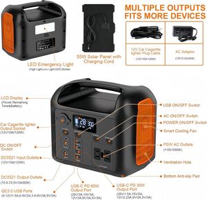 Générateurs solaires de secours, stations d'alimentation portables, batteries au lithium 500W 1000W 3000W, pack de batteries portables - Product Image 4
