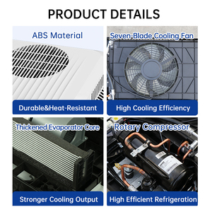 เครื่องปรับอากาศแบบโรตารี่คอมเพรสเซอร์ 24V สำหรับรถบรรทุก รถตู้ รถบ้าน พร้อมฟังก์ชั่นส่ายอัตโนมัติ - Product Image 4