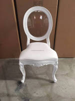 Chaise de banquet empilable en résine PP blanche à bas prix pour restaurant, hôtel, mariage, événement, fête, avec coussin amovible