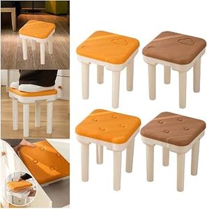 HALO Portable Folding Plastic <b>Stool</b> with Padded Seat Convertible Low <b>Stool</b> Compact Space Saving Household Furniture OEM ODM - Product Image 5