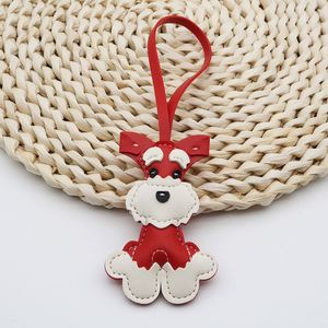 Porte-clés Schnauzer, pendentif chien miniature mignon, cordon en cuir PU, porte-clés décoratif, accessoires pour sac et voiture, cadeau fait main pour les amoureux des animaux - Product Image 6