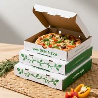Boîte à pizza pliable personnalisée 16*16*4cm en papier kraft écologique avec gaufrage et pelliculage mat, faible MOQ pour sushis et chewing-gums