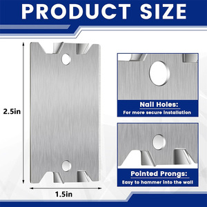 Metal Safety Nail Plate Galvanized Shelf Bracket Furniture <b>Hardware</b> Thickened Load Bearing Triangular Fixer 25 Mm Stainless - Product Image 4