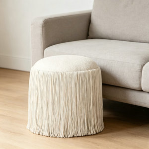 <span class=keywords><strong>Banc</strong></span> ottoman rembourré à franges <span class=keywords><strong>et</strong></span> pompons pour entrée, couloir, hall, avec siège, idéal pour changer de chaussures, en vente - Product Image 6