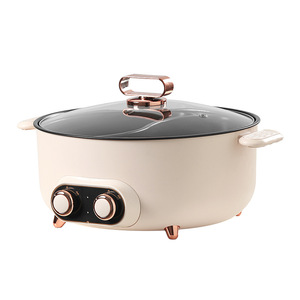 Marmite électrique multifonctionnelle, cuisinière électrique 3L avec double pot antiadhésif en céramique, pour soupe, steak, pâtes, nouilles, shabu - Product Image 6