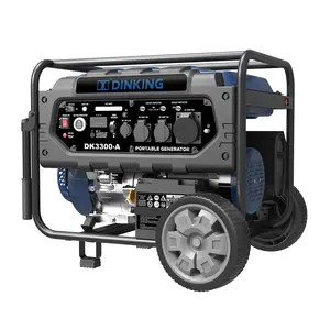 딩킹 가솔린 발전기 3.3KW 새로운 모델 휴대용 전원 미니 가솔린 발전기 세트 개방형 구리선, DK3300-A