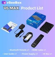 2025 VSeebox V6 MAX dengan Kontrol Suara, 8K dan Kabel Ethernet, Android 14, RAM 4GB, Penyimpanan 64GB, untuk AS, Kanada, Inggris.