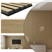 Panneau mural en bois de chêne 3D moderne, placage de bois, auto-adhésif, panneau mural acoustique en MDF pour décoration intérieure, absorption acoustique