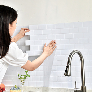 สติ๊กเกอร์ติดผนังพลาสติก PU แบบหยดน้ำ ขนาด 23.6x23.6 มม. 25.4x25.4 มม. 30.5x30.5 มม. กันน้ำ ติดเองได้ สำหรับห้องน้ำ ห้องครัว - Product Image 1