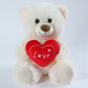 JM1 25CM Boneka Hewan Lucu Bentuk Beruang dengan Hati Merah, Mainan Boneka Isi Dakron untuk Kekasih, Hadiah Hari Valentine, Suvenir Pernikahan - Product Image 6