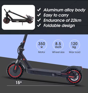 Scooter Eléctrico de motor Modelo 8,5 pulgadas <span class=keywords><strong>2</strong></span> Ruedas adulto ligero plegable scooter eléctrico rápido W4 pro scooter - Product Image 5