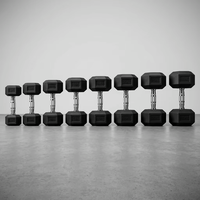 Ensemble d'haltères hexagonales en caoutchouc professionnel, poids fixes, haltères de musculation pour la musculation, l'entraînement en force, la remise en forme à domicile