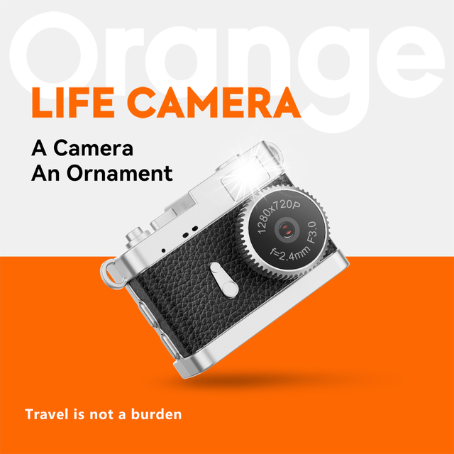 It Snaps 2MP CMOS Sensor 720P Video 90 Angle Student Necklace Backpack Charm Compact Stylish Mini Camera