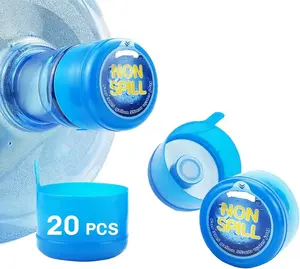 Tampa reutilizável para garrafa, tampa para água de 55mm 3 e 5 galões reutilizável, substituição de 5 galões
