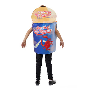 Children's Seafood Cup Noodle Costume Onesie For Halloween Party Performance <b>Cosplay</b> Fun Size Medium - Product Image 5
