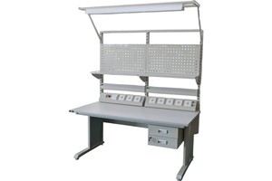 <span class=keywords><strong>Établi</strong></span> en acier antistatique Leenol ESD Poste de travail du personnel d'atelier avec panneau perforé pour outils et tiroirs de rangement de <span class=keywords><strong>garage</strong></span> État d'<span class=keywords><strong>occasion</strong></span> - Product Image 6