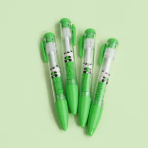 Kuki Customized Logo Cute Pen With Panda Animal Shape Cute Plastic Gel Pens
