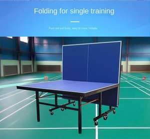 <span class=keywords><strong>Table</strong></span> de <span class=keywords><strong>ping</strong></span>-<span class=keywords><strong>pong</strong></span> pliable certifiée ITTF pour l'intérieur, épaisseur 25 mm, <span class=keywords><strong>panneau</strong></span> de fibres haute densité, mobile avec roulettes, usage domestique - Product Image 4