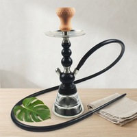 En gros, Ensemble de chicha mini moderne et élégante en aluminium portable, avec base en acrylique, bol en silicone, pince et accessoires, durable