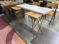 Table à manger pliante multifonctionnelle en bois, élégante et moderne, gain de place, mobilier de maison pour salle à manger et bureau