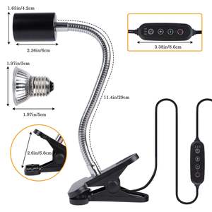 <span class=keywords><strong>Lampe</strong></span> de bain de soleil UVB/UVA 25W/50W la plus vendue pour aquarium de tortues avec <span class=keywords><strong>support</strong></span> et minuterie, en plastique et aluminium - Product Image 2