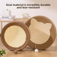 Tempat Tidur dan Alas Garuk Kucing dari Bahan Hemp, Tahan Lama, Tahan Aus, Bentuk Bulat, Alas Cakar Kucing, Sarang Kucing Kecil, Mainan Perawatan Kucing