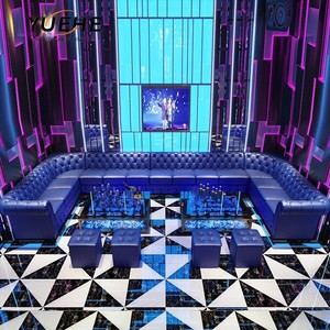 Comercial impermeable Disco Bar club nocturno KTV muebles de lujo en forma de U salón sofá conjunto - Product Image 1