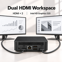 PC Mini Gaming Desktop PC Workstation Kantor Grosir Intel Core I7 6500U 8 16GB 256 512GB 4K Dual HD-MI WiFi 6 Win 11/10