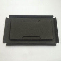 Plateau en papier pour produits électroniques noir, pressé à l'état humide, personnalisé, respectueux de l'environnement, en pâte moulée, inséré dans l'emballage